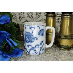 Oriental Blue Floral Mug